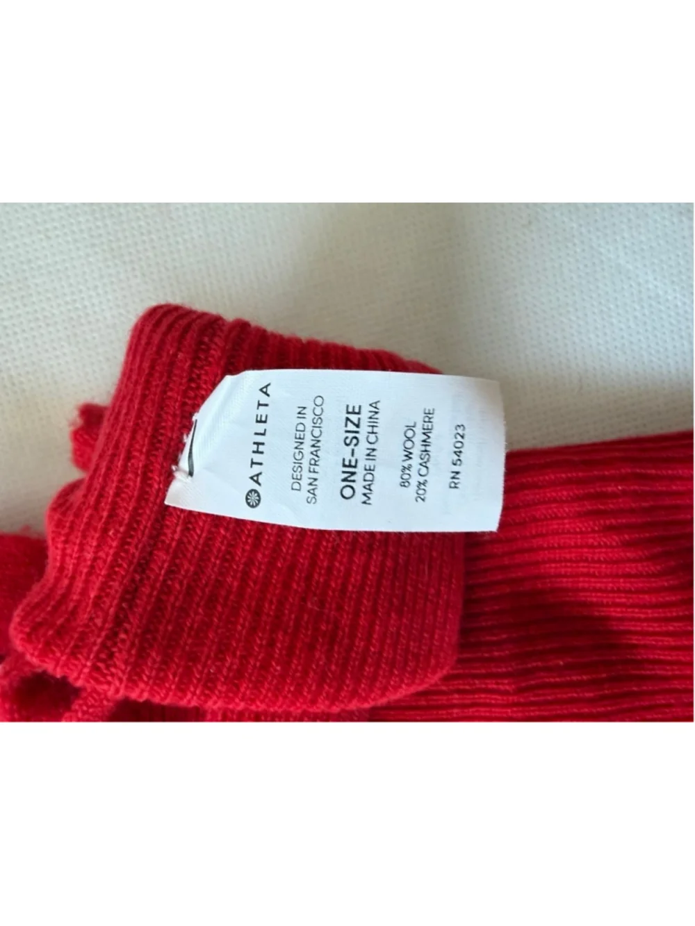 NWT Wool Cashmere Convertible Gloves RED